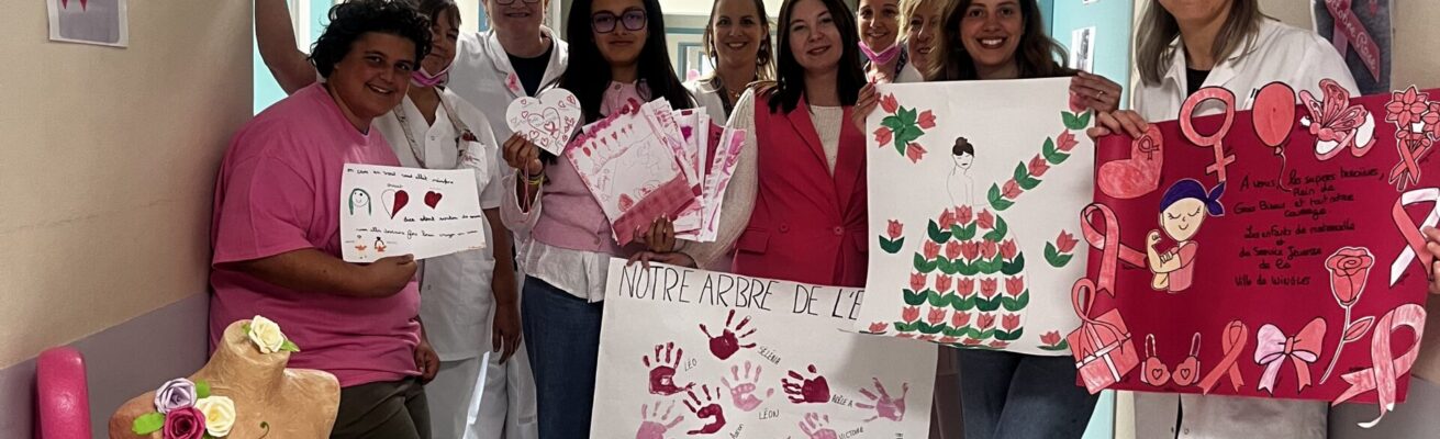 De jolis messages de soutien pour les patientes du service d’oncologie.